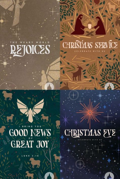 Christmas Illustration Design, Christmas Poster Design, Social Graphics, Christian Illustration, Christian Graphic Design, Social Media Image, Logo Video, Christmas Graphic Design, Christmas Service