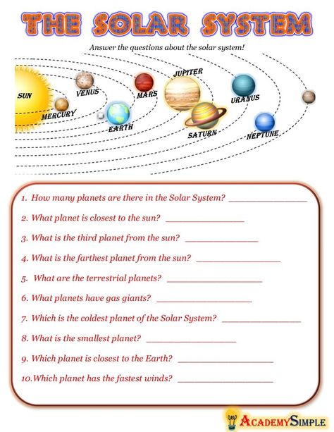 Solar System Facts, Planets Activities, Solar System Projects For Kids, Solar System Worksheets, Grade 3 Science, Solar Planet, Solar System Projects, Planet For Kids, Different Planets