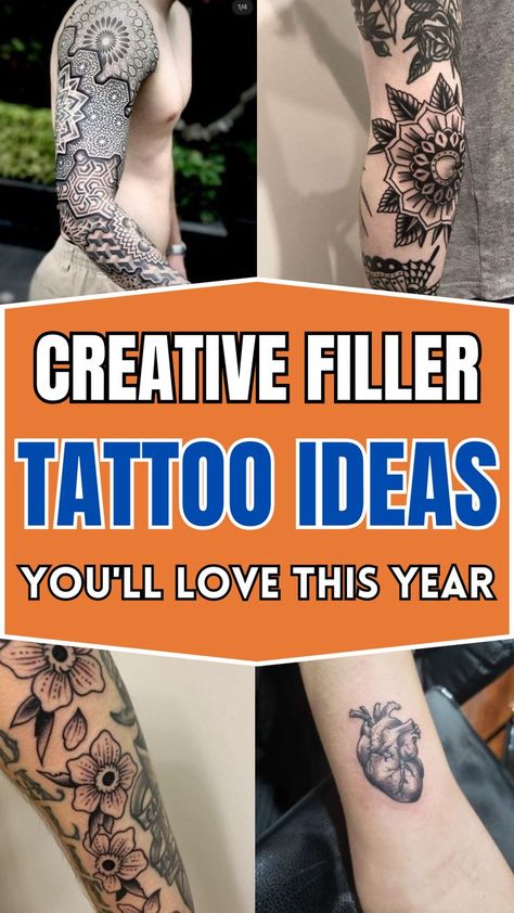 Tattoos are a form of self-expression, and every design tells a story. However, as you start to fill up space with ink, you may find small gaps or spaces that need a little something extra to complete your tattoo masterpiece. Filler tattoos are the perfect solution to bridge those gaps and tie your artwork together seamlessly. In this article, we’ll explore creative filler tattoo ideas that can enhance your existing designs and add a finishing touch to your ink collection. Filler Tattoo Ideas, Filler Tattoos, Filler Tattoo, Tattoo Filler, Handpoke Tattoo, Tattoo Trends, Seoul Korea, Creative Tattoos, Adorable Animals