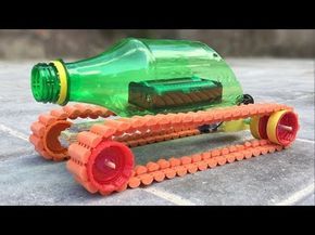 How to Make a Simple Electric Tank Out of Plastic Bottle at Home - Tutorial - YouTube Car Diy Ideas, Diy Recycled Toys, Diy Toys Car, Diy Rocket, Ideas For Fun, Diy Toy Storage, Wooden Toy Cars, Car Diy, Cardboard Box Crafts