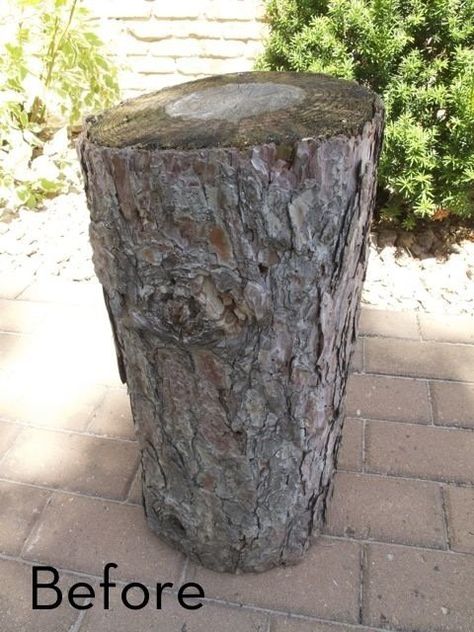 How to Make a Log Side Table Log Side Table, Tree Stump Table, Log Table, Fall Back In Love, Diy Wood Work, Stump Table, Log Siding, Log Furniture, Tree Stump