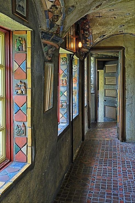 Fonthill Castle (1908-1912) | Home of Henry Chapman Mercer | Doylestown, PA Stone House Decor, Hill Castle, Fonthill Castle, Mercer Museum, Castle Chateau, Doylestown Pennsylvania, Otis Elevator, Castle Interiors, Map Room