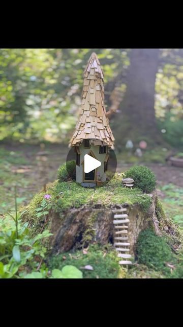 Maryinthefairyland on Instagram: "A fairy house crafted from a recycled bottle, polymer clay, and adorned with charming wooden windows and shingles.  Watch the full DIY tutorial on my YouTube channel: https://youtu.be/2DV7CZk5QMg (link in BIO)  #fairyland #fairyvillage #fairyforest #whimsicalworld #enchantedforest #enchantedhouses #fairyhouse #fairyhouses #fairydwellings #fairytales #feenhaus #gnomehouse #gnomehome #pixiehouse #pixiehollow #pixiedwellings #diyfairyhouse #wichtelhaus #fairymagic #hobbithouse  #naturecraft #NatureCrafts  #RecycledCrafts #PolymerClay #FairyGarden#Handmade #CraftTutorial #youtubediy" Clay Fairy House Diy Garden, Fairy Windows Diy, Clay Fairy House Ideas, Fairy Houses How To Make A, Painting Fairy Houses, Clay Fairy House Diy, Fairy Houses Diy, Fairy Dolls Handmade, Diy Fairy House