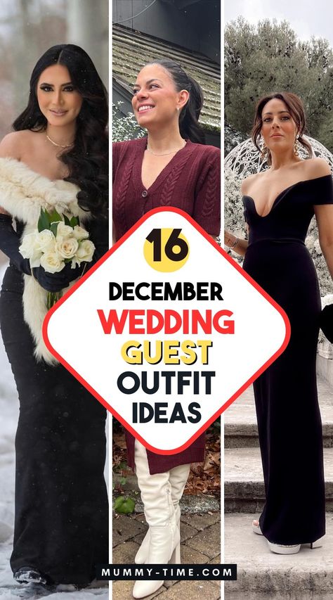 16 December Wedding Guest Outfit Ideas Holiday Wedding Guest Outfit, December Wedding Guest Outfit, Alternative Wedding Guest Outfit, December Wedding Guest Outfits, Weeding Guest Outfit, September Wedding Guest Outfits, November Wedding Guest Outfits, Long Sleeve Wedding Guest Dresses, Dresses For Winter