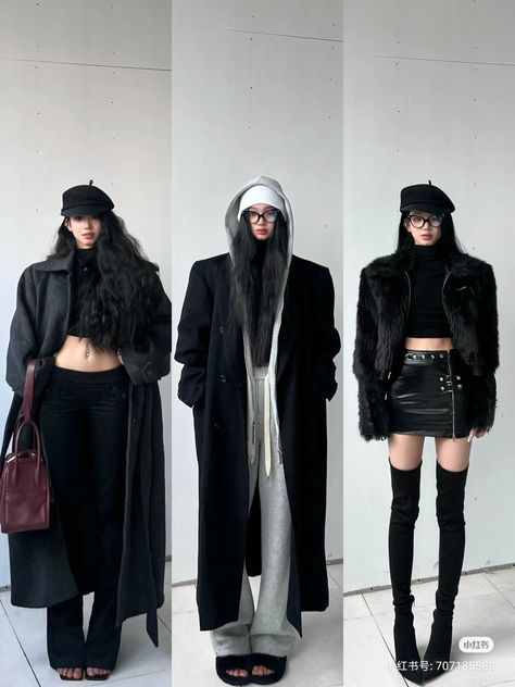 Edgy Girly Outfits, Classy Edgy Outfits, Girl Fashion Style, Edgy Aesthetic, Outfits Classy, Concept Clothing, Cold Outfits, Casual School Outfits, Punk Outfits