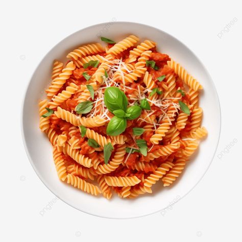 top view pasta in tomato sauce white plate background dish italy dish food png Pasta Clipart, Pasta In Tomato Sauce, Pasta Png, Red Pasta, Food Italy, Pasta Art, Spicy Pasta, Pasta Plate, Cream Pasta