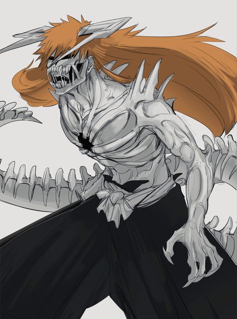 Bleach Ichigo Hollow, Hollow Bleach, Bleach Anime Ichigo, Bleach Anime Art, Bleach Fanart, Bleach Characters, Bleach Art, Cool Wallpapers Cartoon, Bleach (anime)