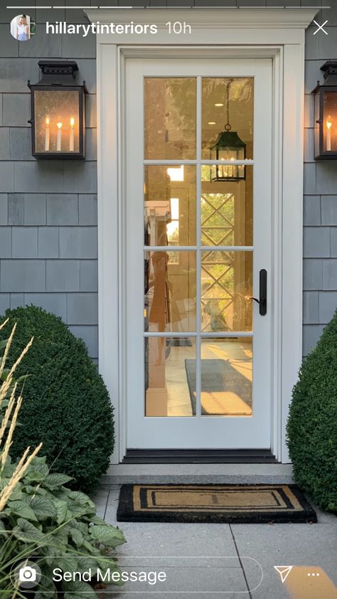 Front Exterior Doors Modern Farmhouse, Exterior Back Doors With Window, Side Doors Exterior, Kitchen Door Exterior, Glass Panel Exterior Door, Exterior Side Door Entrance, Basement Exterior Door Ideas, Kitchen Outside Door, 2023 Exterior Colors