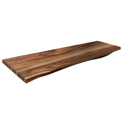 Leadvision Acacia Shelf/Bench - Live Edge - 12'' x 72'' x 1.5'' - Natural Finish ACASHELFGL127215 | Réno-Dépôt Bench Shelf, Shelf Bench, Live Edge Bench, Tile Tools, Offset Umbrella, Bbq Cover, Rustic Bench, Awning Canopy, Wood Countertops