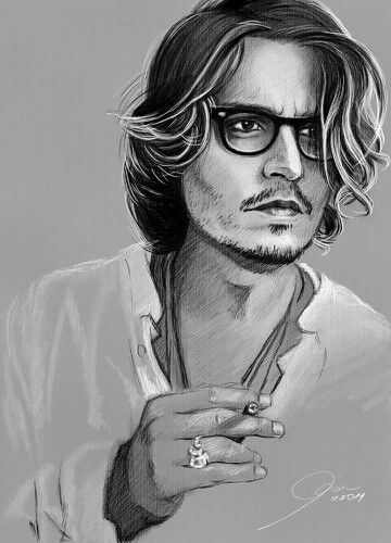 Johnny Depp Johnny Depp Art, Disney Drawings Sketches, Digital Painting Portrait, Portraiture Painting, Pencil Sketch Images, Portraiture Drawing, Pencil Drawings Easy, Art Sketches Pencil, Cool Art Projects