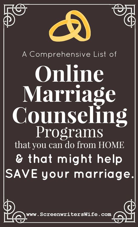 When marriage is tough and you don't know where to turn and going to counseling seems too hard to do: here's a list of online marriage counseling programs that you can do from home. Counseling Printables, Diy Divorce, Counseling Techniques, Printables Ideas, Marriage Is Hard, Online Marriage, Advice For Newlyweds, Best Marriage Advice, Saving A Marriage