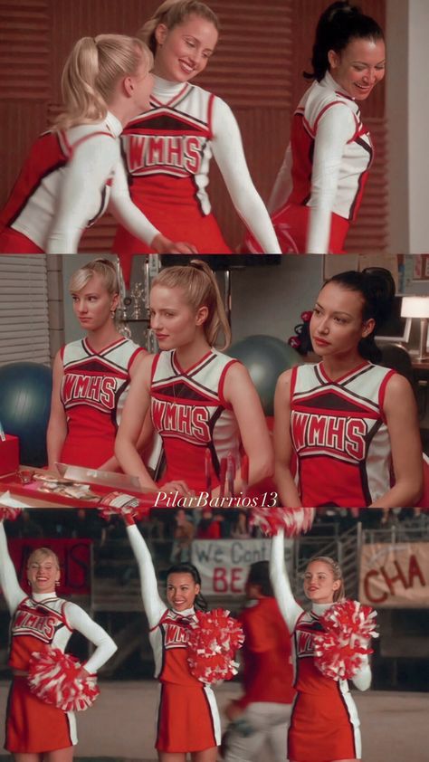 Glee Santana And Brittany, Glee Videos, Glee Wallpaper, Glee Funny, The Cheerleaders, Brittany And Santana, Unholy Trinity, Glee Quotes, Glee Fashion