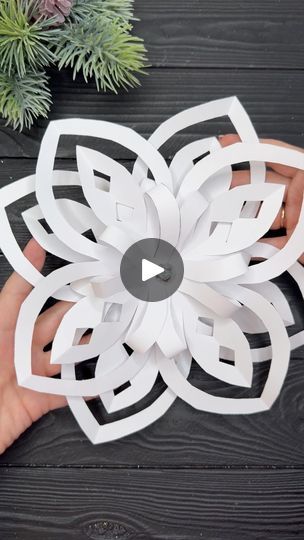 270K views · 5.2K reactions | Easy Paper Snowflakes Paper Christmas decorations Tutorials#foryou #tutorial #christmas #snowflakes #papercrafts | Origami Studio | Origami Studio · Original audio How Do You Make Paper Snowflakes, How To Make Paper Snowflakes Video, Snowflake From Paper, Paper Flower Pattern, Homemade Paper Christmas Decorations, 3d Paper Snowflakes Diy Easy, Large Paper Snowflakes Diy, 3d Snowflakes How To Make, Snow Flakes Making With Paper