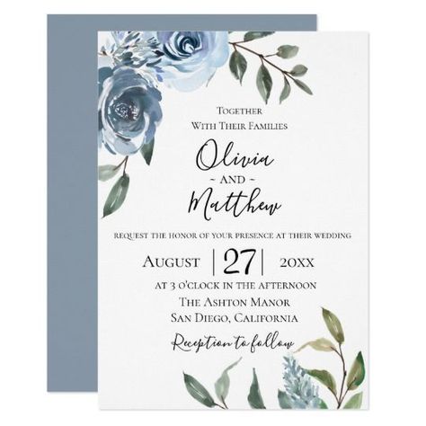 Botanical Wedding Invitation, Botanical Wedding Invitations, Baby Shower Invitaciones, Cheap Wedding Invitations, Greenery Wedding Invitations, Dusty Blue Weddings, Neutral Wedding, Beach Wedding Invitations, Blue Wedding Invitations