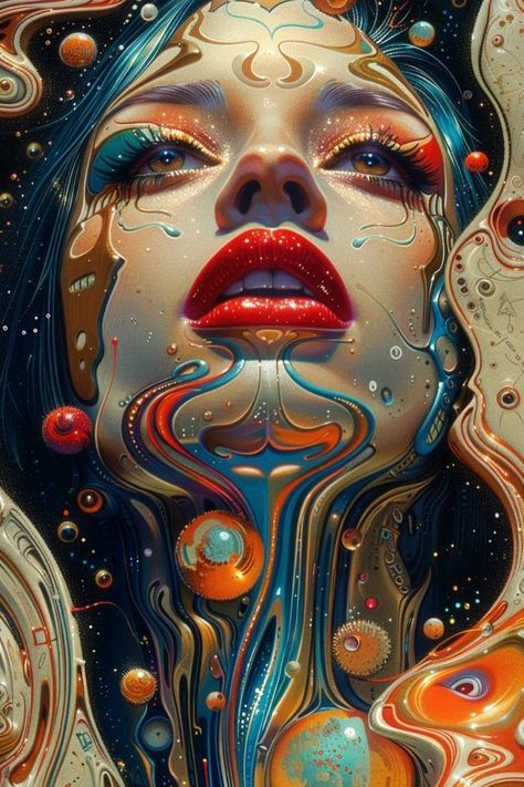 Vibes Phone Wallpaper, Digital Art Woman, Pop Surrealism Art, Art Phone Wallpaper, Mushroom Nails, Fantasy Surrealism, Abstract Tattoo Ideas, Masculine Art, Abstract Art Digital