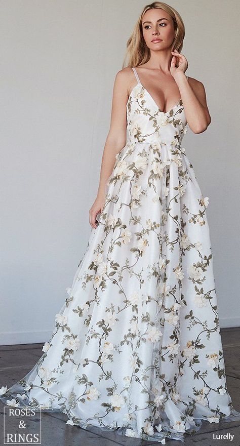 Lurelly bohemian wedding dress 3d-floral #weddings #dresses #weddingdresses #weddingideas #weddinginspiration #fancy #fancydresses #fashion #fashionlife #fashionlifestyle #fashionoutfit High Neck Prom Dress, Floral Evening Dresses, Applique Flowers, Spaghetti Strap Prom Dress, Wedding Dresses 2018, Satin Evening Dresses, Long Evening Dress, Prom Dresses Sleeveless, Floral Gown