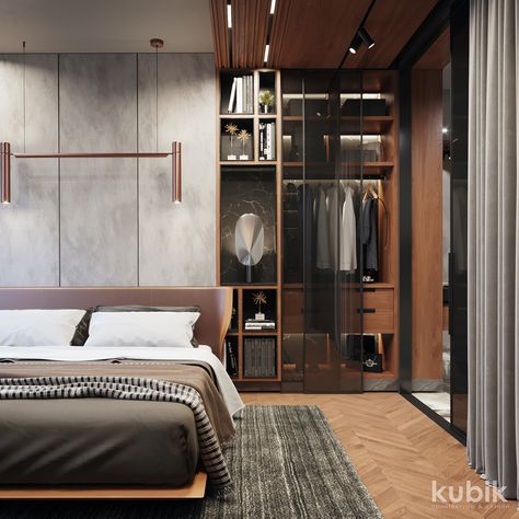 Design and visualization of the apartment Random Inspiration, Bedroom Closet Design, Bedroom Goals, Elegant Bedroom, Interior Modern, Online Interior Design, Architecture Interior Design, Contemporary Bedroom, Residential Interior