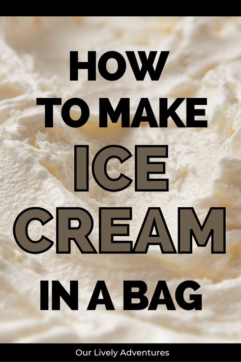 The easiest and most fun way to make homemade ice cream! All you need to make ice cream in a bag are 5 ingredients and 10 minutes! Ice Cream Baggie Recipe, How To Make Ice Cream At Home In A Bag, Homemade Ice Cream In A Baggie, Ice Cream In A Bag Recipe, Homemade Ice Cream In A Bag, Make Homemade Ice Cream, Ice Cream In A Bag, Icecream In A Bag, Snow Ice Cream