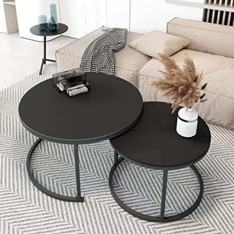 Living Room Round Coffee Table, Marble Coffee Table Set, Coffee Table Small Space, Slate Coffee Table, Circle Coffee Tables, Coffee Table Set Of 2, Round Coffee Table Sets, Round Nesting Coffee Tables, Marble Round Coffee Table