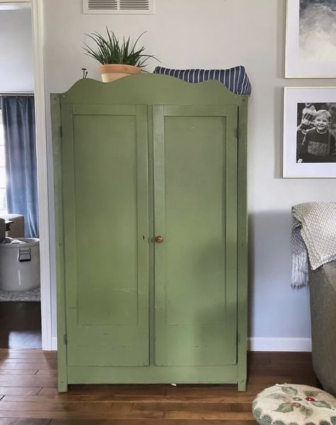 Green Armoire, Green Closet, Colourful Bedside Table, L Shape Desk, Cozy Reading Corners, Short Curtains, Bedside Table Storage, Cozy Reading, Floor Space