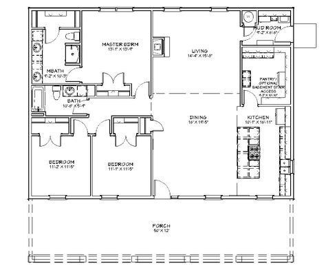 Homestead House Plans, Metal Building House, Open Living And Kitchen, Cottage Homestead, Living And Kitchen, Montana House, Barndominium Interior, Metal Building House Plans, Homestead House