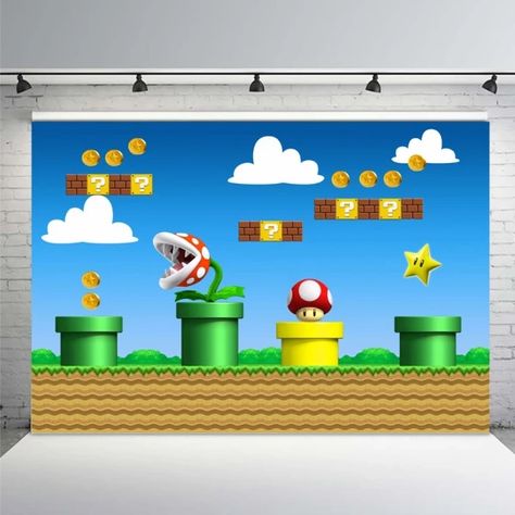 $8.85 | Photography Backdrop Super Bros Mushroom Coins Custom Photo Studio Backdrop Background Vinyl Photo Background Super Mario Bros Backdrop, Super Mario Photo Backdrop, Mario Brothers Background, Super Mario Brothers Background, Mario Brothers Backdrop, Super Mario Backdrop, Mario Backdrop, Photo Studio Backdrop, Vinyl Photo