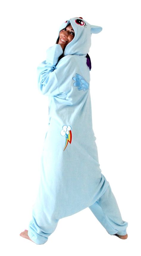 Blue rainbow dash onesie pj Pyjamas! My little pony #MLP Mlp Onesies, Mlp Pajamas, Mlp Fashion, Mlp Clothes, Pony Videos, Slay Outfits, Rainbow Pin, Blue Rainbow, Fit Ideas