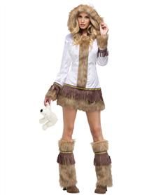 Eskimo Babe Adult Womens Costume Pretty Woman Costume, Halloween Costume Store, Boot Covers, Pirate Woman, Cat Woman Costume, Costume Shop, Women's Costumes, Hooded Coat, Halloween Costumes Women