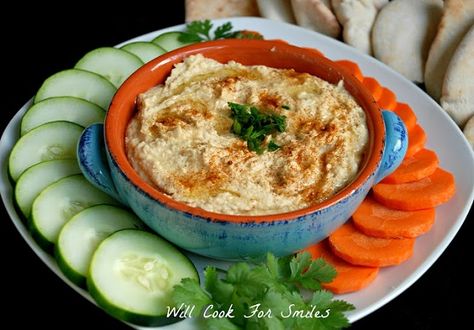 30+ Party Friendly Appetizers from Will Cook For Smiles - Will Cook For Smiles Deviled Egg Dip, Egg Dip, Classic Hummus Recipe, Will Cook For Smiles, Food Bread, Veggie Chips, Healthy Dips, Deviled Eggs Recipe, Veggie Dip