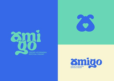 AMIGO PET CENTER - VISUAL IDENTITY brandimage Pet Company Logo, Pet Business Logo, Pets Logo Design, Pet Care Branding, Pet Store Branding, Logo Dog Design, Dog Brand Logo, Dog Branding Design, Pet Hotel Logo