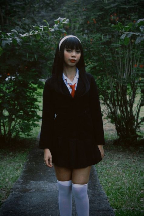 tomie junji ito Junji Ito Outfit Ideas, Tomie Junji Ito Halloween Costume, Tomie Junji Ito Costume, Tomie Junji Ito Cosplay Outfit, Junji Ito Clothes, Tomi Cosplay, Junji Ito Halloween Costume, Junji Ito Outfit, Tomie Halloween Costume