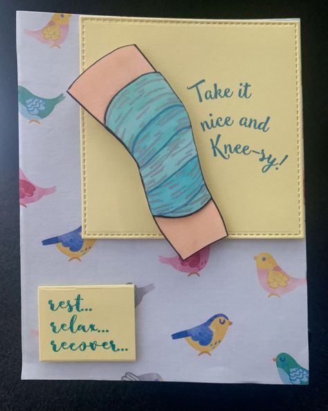 Get Well Knee Surgery, Knee Surgery Get Well Cards, Knee Surgery Card, Get Well Soon Drawings, Homemade Get Well Cards, Get Well Soon Basket, Funny Get Well Cards, Recovery Cards, Message For Sister