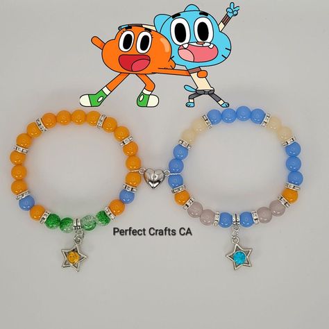 Unique Beaded Bracelet Ideas That Will Inspire You Alvin And The Chipmunks Bracelet, Gumball And Darwin Bracelets, Matching Bracelets Ideas, Matching Bead Bracelets, Matching Bracelet Ideas, Matching Bracelets For Best Friends, Character Bracelets, Beaded Bracelet Ideas, Gumball And Darwin