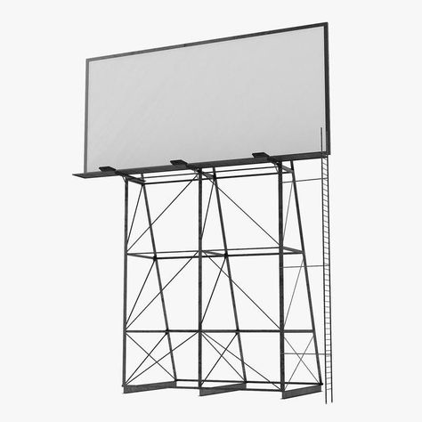 Old Rooftop Billboard 2 3D Model #AD ,#Rooftop#Billboard#Model Billboard Drawing, Billboard Model, Cute Designs To Draw, 3ds Max Models, Real Model, Aesthetic Template, 3d Artist, Drafting Desk, Low Poly