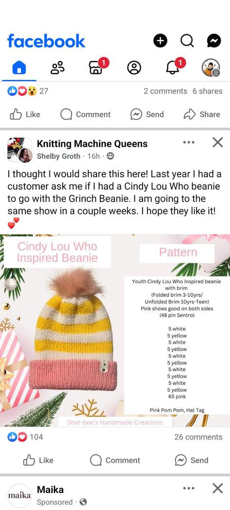 Sentro Knitting Machine Beanie Size Chart, Knitting Machine Mittens Patterns, Sentro Knitting Machine Hat Size Chart, Circular Knitting Machine Ideas, Knitting Machine Hat Patterns, Circular Knitting Machine Projects, Knitting Machine Beanie, Knitting Machine Hat, Circular Knitting Machine Patterns Free