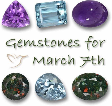 What is the gemstone for March 7th? Find out here March Seventh, Bloodstone Meaning, Amazonite Meaning, Citrine Meaning, Zodiac Dates, March 7th, Gem Names, Spiritual Protection, Year Of The Rabbit