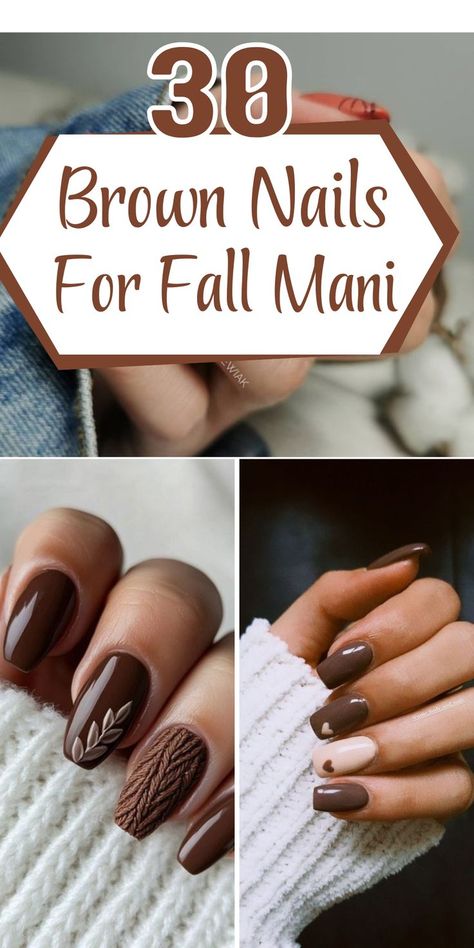 The best thing about brown nails is that they admit all kinds of interpretations, but if you have a hard time deciding, I have it clear: wear them all! Opt for a perfect mix of brown and beige nails. Marching five chocolates! brown nail designs, simple brown nails, best chocolate nail, brown nial designs for autumn, fall nails with brown nails designs. Brown And Beige Nails, Simple Brown Nails, Nails Chocolate Brown, Nails With Brown, Autumn Fall Nails, Brown Nail Ideas, Nail Ideas For Fall, Brown Nail Designs, Winter Nail Polish