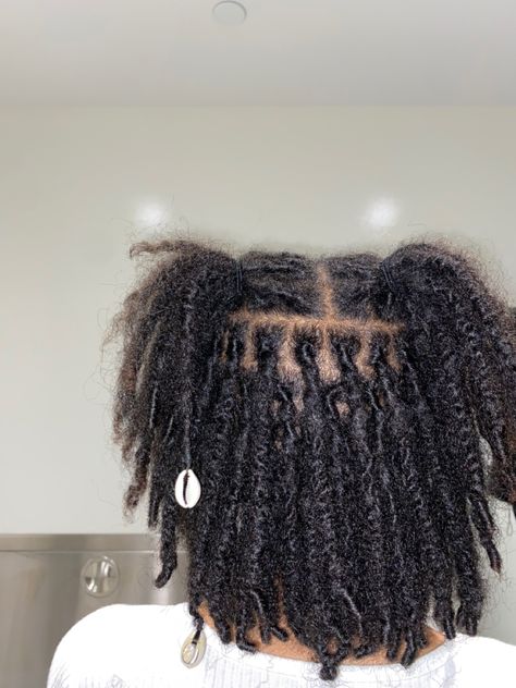 Locs On Women Black, Locs With Free Parts, Starter Loc Inspo Black Women, Curly Natural Locs, Locs Styles For Black Women Short, Locks On Black Women Natural Hair, 4b Locs Natural Hair, Frizzy Locs Black Women, Natural Locs Styles