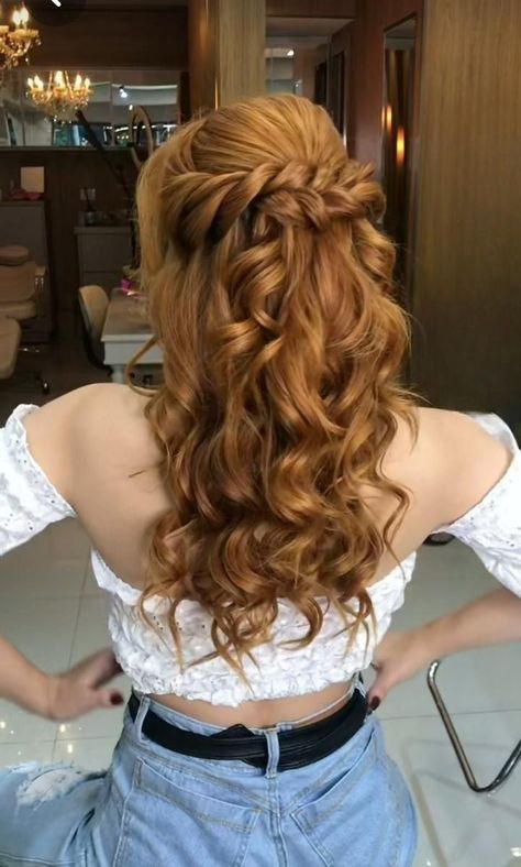 Christmas Hairstyles, Auburn Hair, Formal Hairstyles, Home Alone, Winter Hairstyles, Wedding Hair And Makeup, Homecoming Hairstyles, Bride Hairstyles, Down Hairstyles