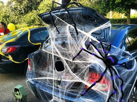 Spider Web Trunk Trunk Or Treat Ideas, Treat Ideas, Ghost Busters, Trunk Or Treat, Busy Mom, Holidays Halloween, Dia De Muertos, Mario Bros, Spider Web