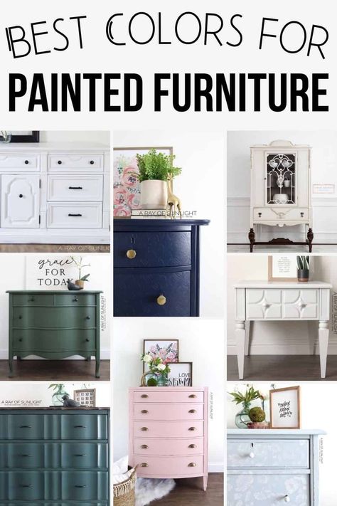 In this post, we will discuss 10 of the best painted furniture colors – from classic neutrals to bold hues – as well as tips on how to choose the right shade for your project! Bold Painted Furniture, Dresser Diy Painted, Painted Furniture Ideas Colors, Teal Painted Furniture, Pink Painted Furniture, Diy Painted Furniture, Boho Dresser, Glazing Furniture, Green Painted Furniture