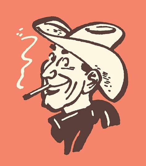 Cowboy Cartoon, Beer Branding Design, Sailor Jerry Flash, Western Logo, American Traditional Tattoo Ideas, Vintage Tattoo Design, Traditional Tattoo Ideas, Matchbox Art, Cartoon Character Pictures