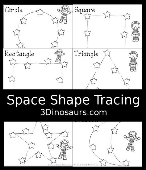 Space Worksheets For Preschool Free Printables, Free Astronaut Printables, Outer Space Fine Motor Activities, Space Tracing Worksheets, Outer Space Activities For Preschool, Preschool Space Activities, Space Activities Preschool, Prek Worksheets, Cat Origami