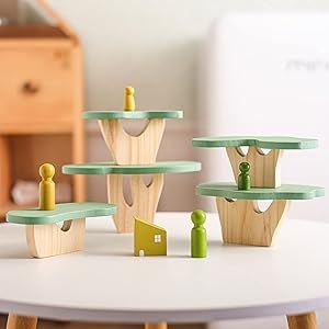 Wooden Tree Toy Pack of 15 Wood Stacking Forest Toys for Toddlers Peg Doll and Tree Sensory Toys for Kids Educational Stacking Balancing Blocks Montessori Building Blocks for Preschool Kids Wood Stacking, Blocks For Toddlers, Sensory Toys For Kids, Tree Toy, Making Wooden Toys, Stacking Blocks, Toy House, Stacking Toys, Wooden Tree