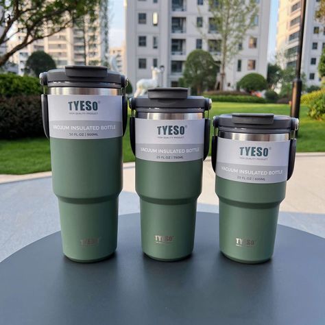 1pcs Tyeso Coffee Cup Double-layer Thermal Insulation And Cold Storage Ice Large-capacity Stainless Steel Double-drink Car Cup - Vacuum Flasks & Thermoses - AliExpress School Guide, Coffee Thermos, Stainless Steel Coffee Mugs, Portable Vacuum, Thermal Cup, Stainless Steel Thermos, Thermos Cup, Thermos Bottle, Insulated Bottle