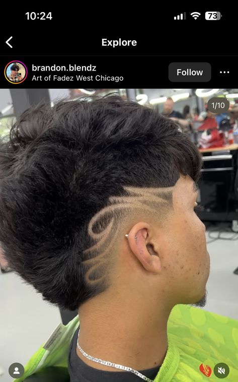 Men Haircut With Design On Side, Free Style Design Haircut, Mid Drop Fade Designs, Side Haircut Designs Men, Burst Taper Mullet, Burst Fade Designs Freestyle, Men’s Hair Designs, Boy Haircut Designs, Freestyle Haircut Designs