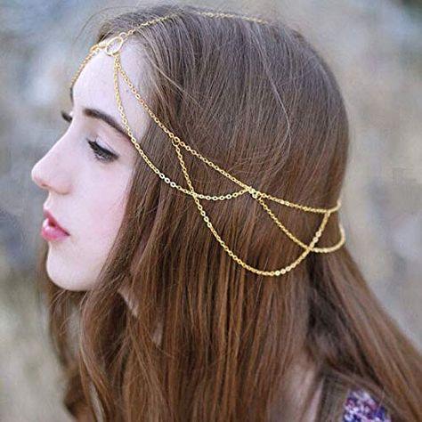 Hair Chain Jewelry, Chain Headdress, Prom Headband, Head Chain Jewelry, Festival Headpiece, Chain Headpiece, Chain Headband, Gold Headpiece, Hair Chains