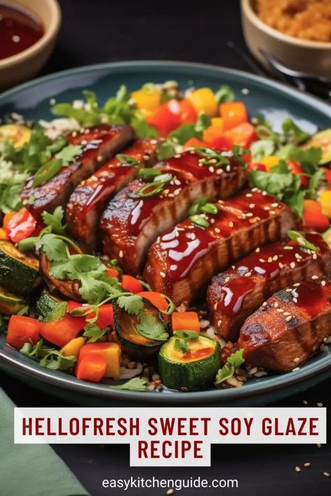 Sweet Soy Glaze Recipe Hello Fresh, Hello Fresh Sweet Soy Glaze, Sweet Soy Glaze Recipe, Soy Glaze Recipe, Sweet Soy Glaze, Hello Fresh Box, Soy Sauce Glaze, Carnivore Ideas, Apartment Meals