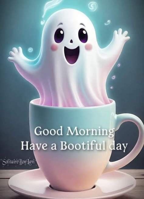 Halloween Good Morning Images, October Morning Quotes, Halloween Humor Quotes, Good Morning Halloween Images, October Good Morning, Halloween Good Morning, Happy Halloween Gif, Good Morning Cartoon, Happy Halloween Pictures