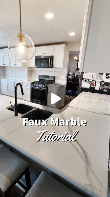 Paris Karnes | DIY, Home & Flips on Instagram: "Faux Marble Epoxy Countertop Tutorial

Comment “EPOXY” for a direct link sent to your inbox!

The YouTube tutorial you’ve been waiting for! The good the bad and the honest, I left all my mistakes in and all my victories. This is the tutorial to watch if you want to successfully paint with epoxy!

#diy #fauxmarble #epoxycountertop" Epoxy Kitchen Countertops Ideas, Epoxy Countertop Kitchens, Epoxy Kitchen Countertops, Marble Epoxy Countertop, Faux Marble Countertop, Epoxy Diy, Epoxy Countertop, Diy Countertops, Diy Epoxy